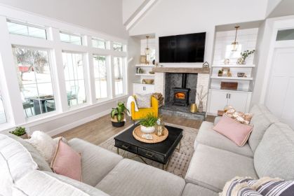 farmhouse living space furniture sectional transform sofas cheap mix tables