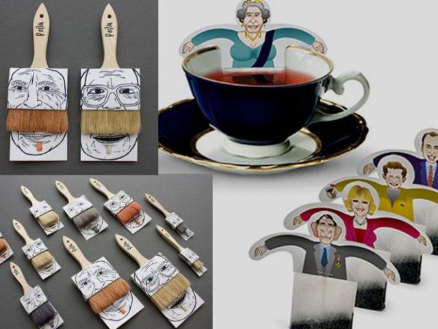 Creatividad incluso en lo más mundano como bolsas de té o brochas