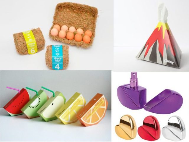ejemplo de packaging creativo en múltiples formatos