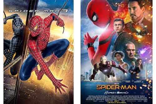 Póster años `00 contra actuales. Cabezas flotantes lo más nuevo en carteles de cine