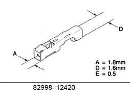 Terminal joint for 10-pin mirror switch female connector p/n: 82998-12420 Terminal joint for 10-pin mirror switch female connector p/n: 82998-12420