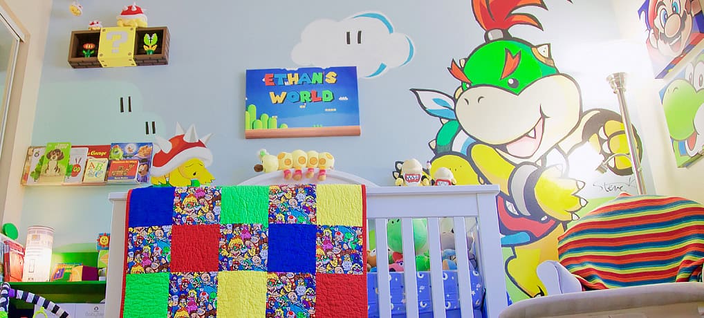 Nintendo Super Mario-themed Baby Nursery Featuring Bowser Jr.