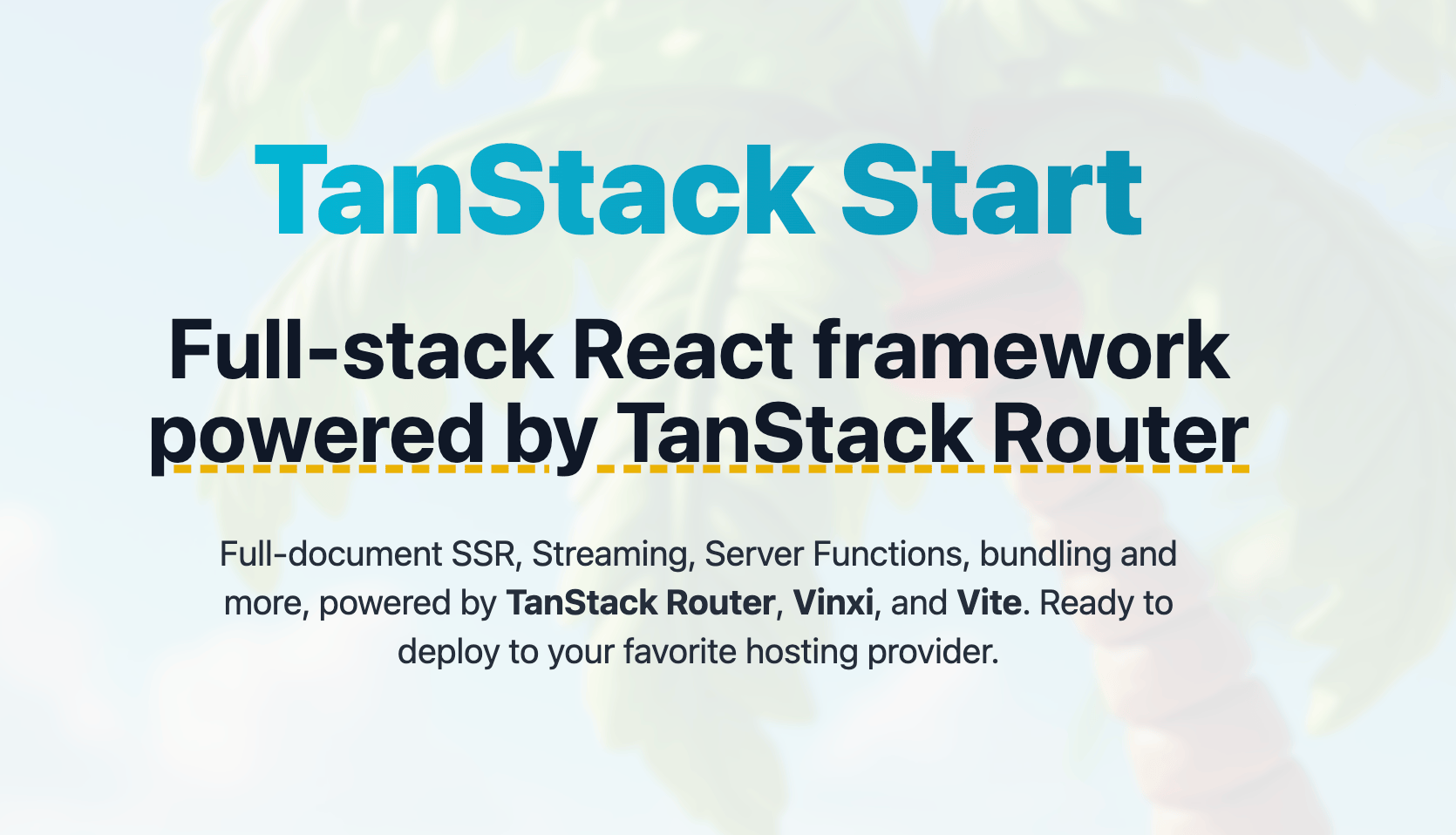 Post Thumbnail for Introducing TanStack Start