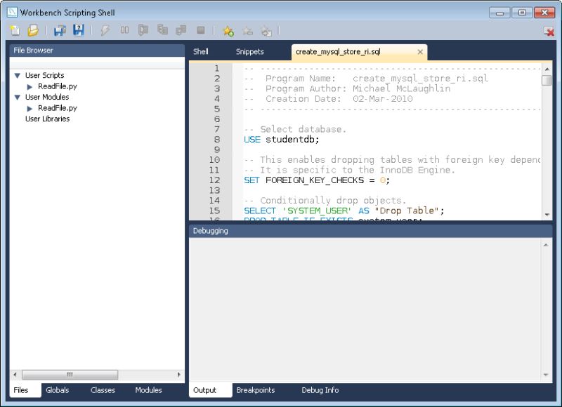 Mysql Workbench Scripts Maclochlainns Weblog - Vintage Arts - Elegant Desktop Collection