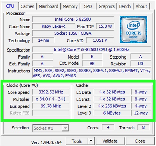 CPU Clock Speed