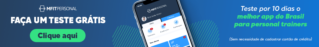 Imagem de teste grátis de 10 dias no melhor app para personal trainers do Brasil, MFIT Personal, após o texto sobre suco detox.