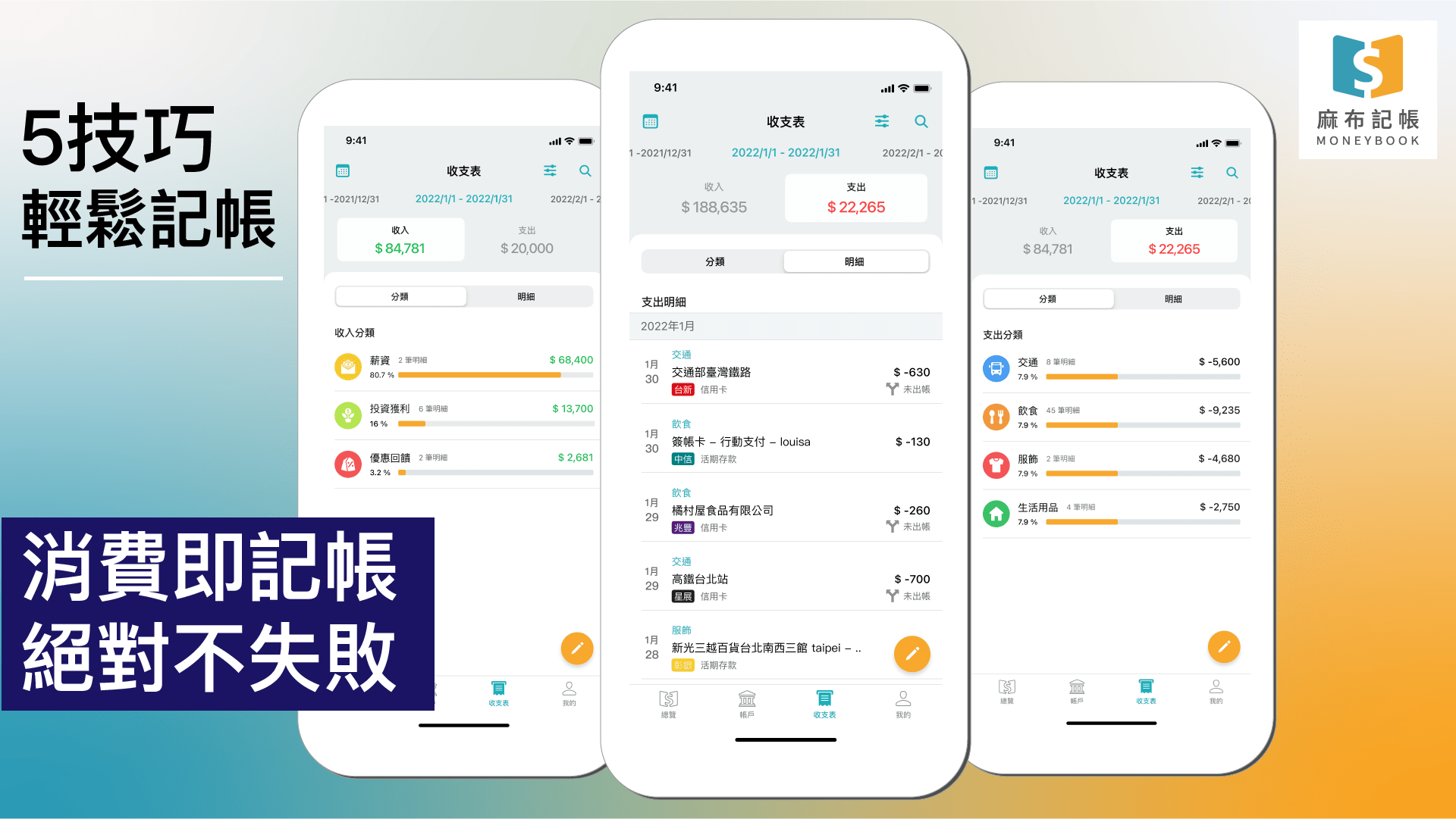 麻布記帳消費即記帳，不記流水帳－麻布記帳Moneybook