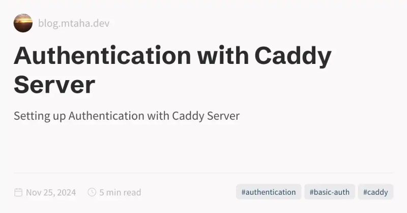 Authentication With Caddy Server - Creative Minimal Photo - Full HD