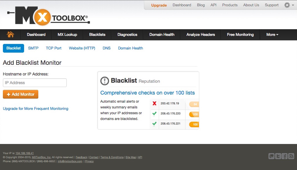 How can I make full use of my MxToolbox account? Part 8, Free Monitors