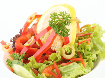 salade servie au diner