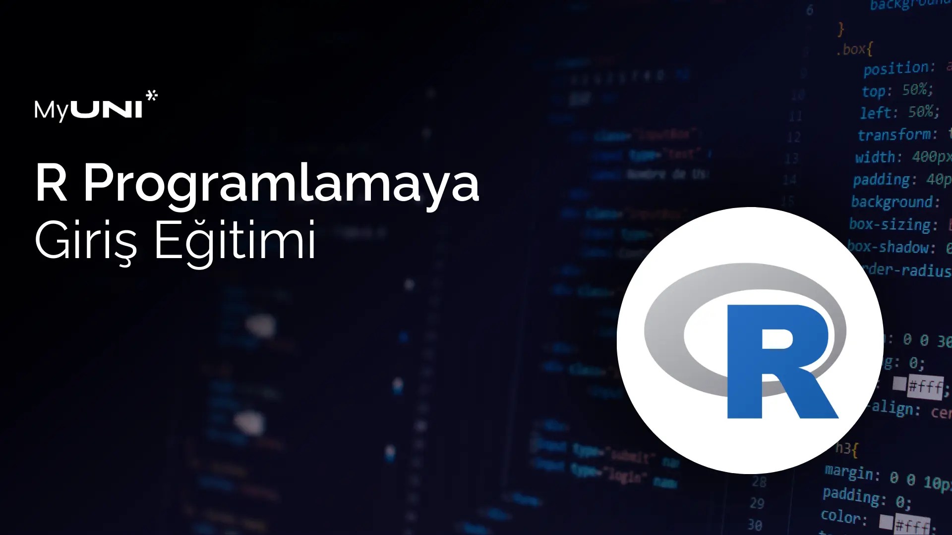 R Programlamaya Giriş Eğitimi