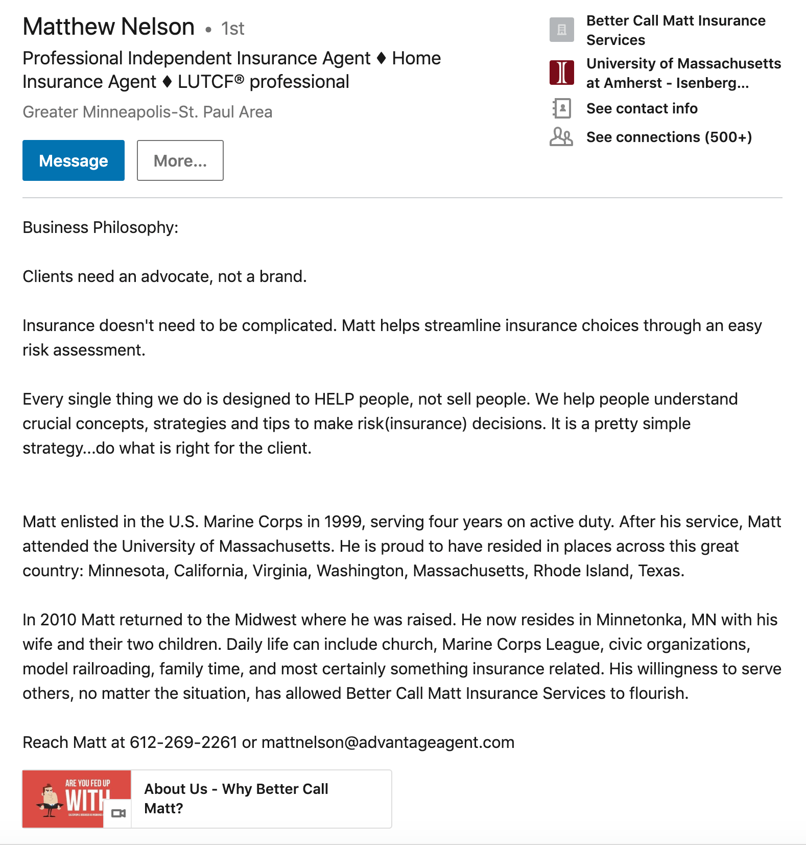 Important qualities for an insurance agent to have. Insurance Agents How To Optimize Your Linkedin Profile Summary