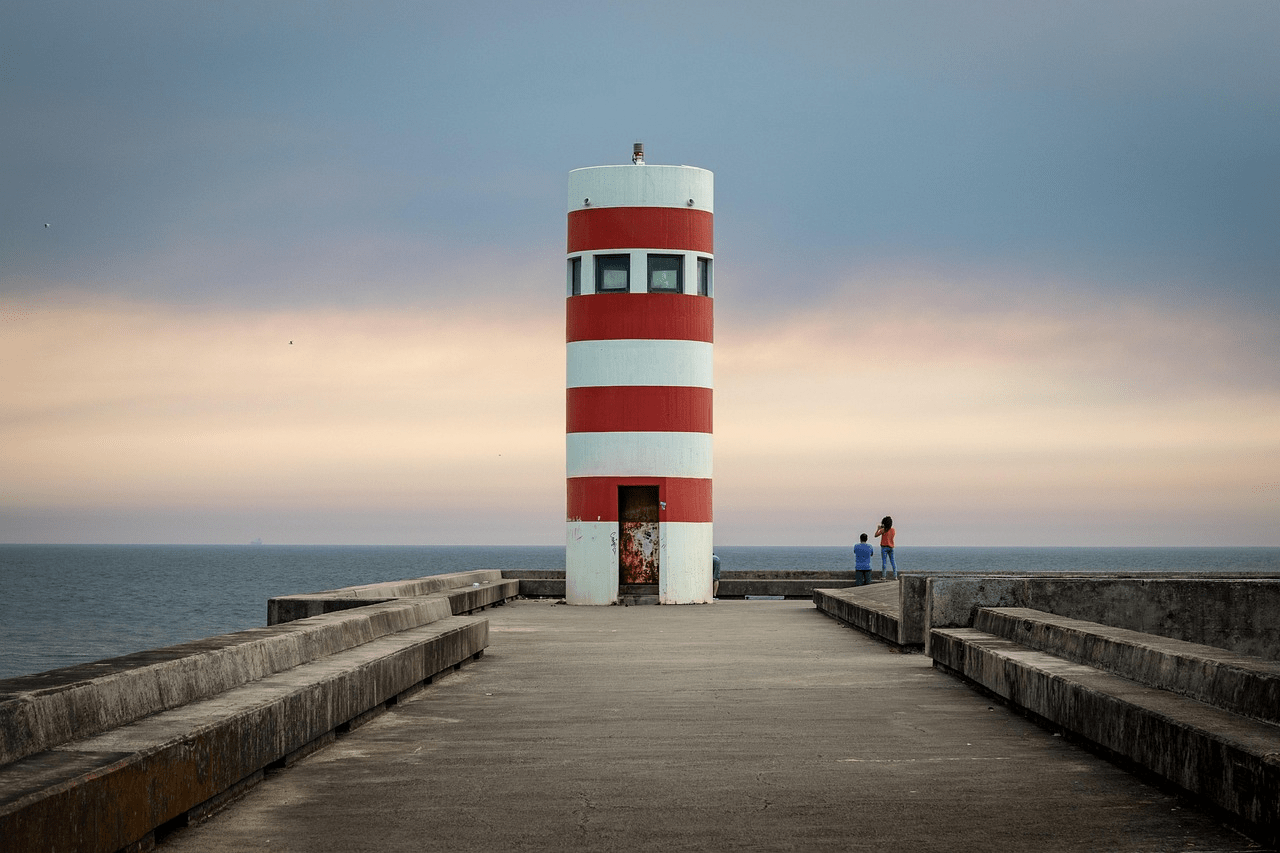 A lighthouse in Portugal in August
