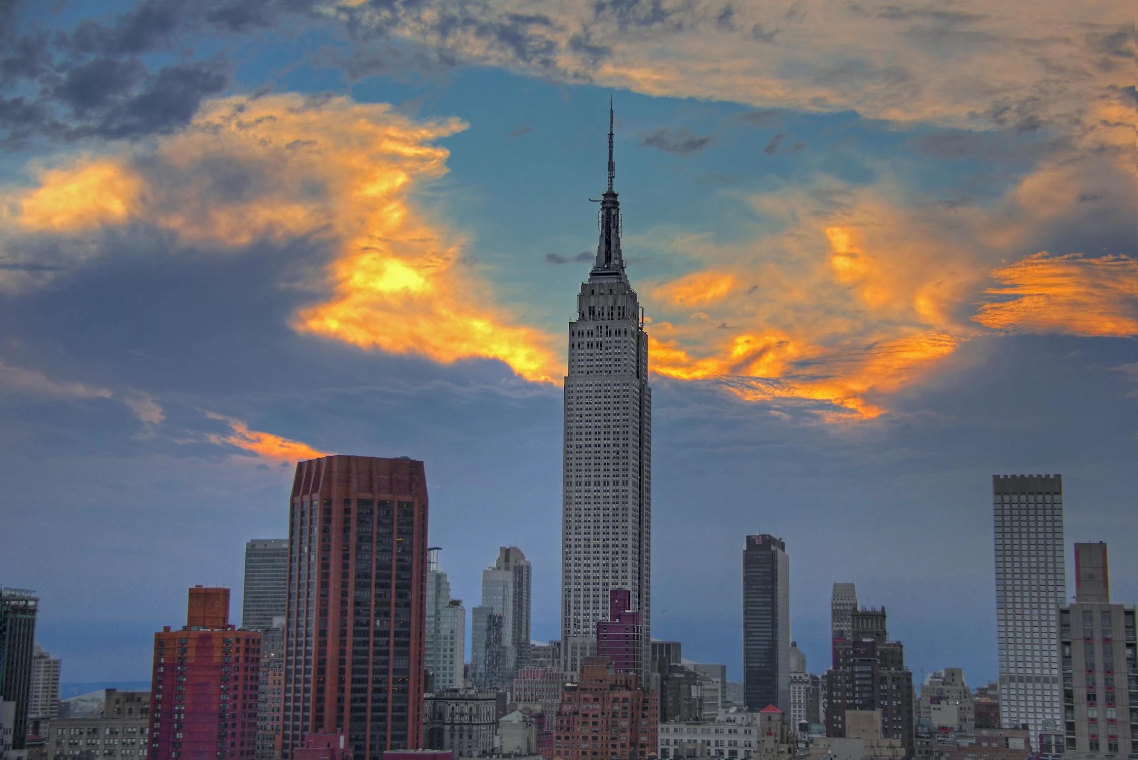 A stunning evening view of the Empire State Building