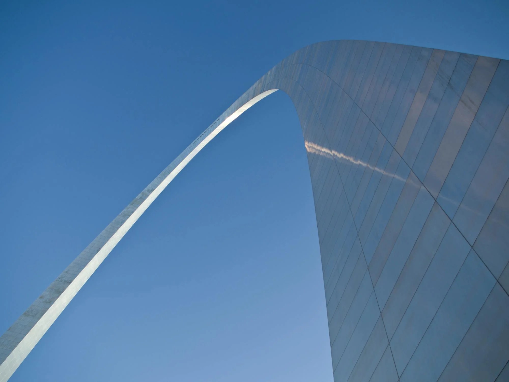 The gleaming Gateway Arch