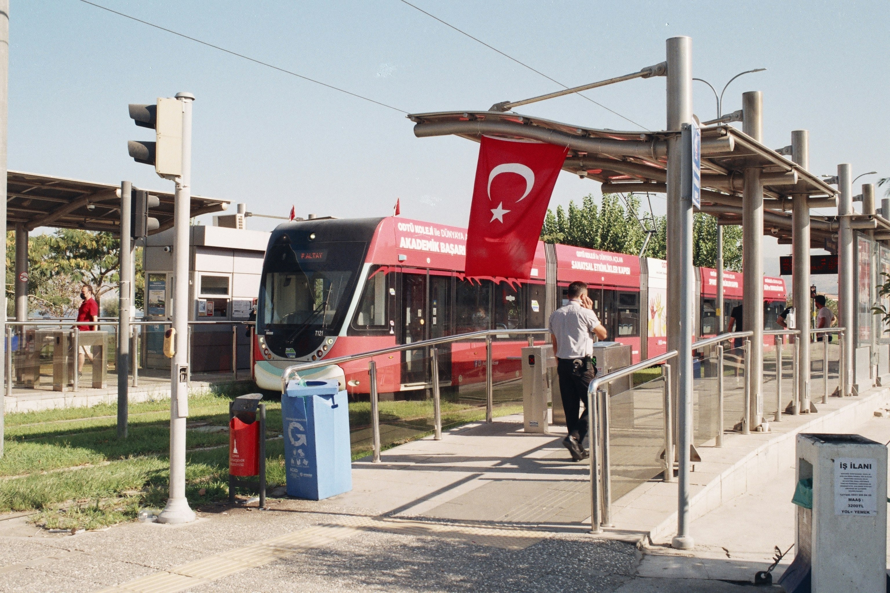 Istanbul Tram running near Sultanahmet