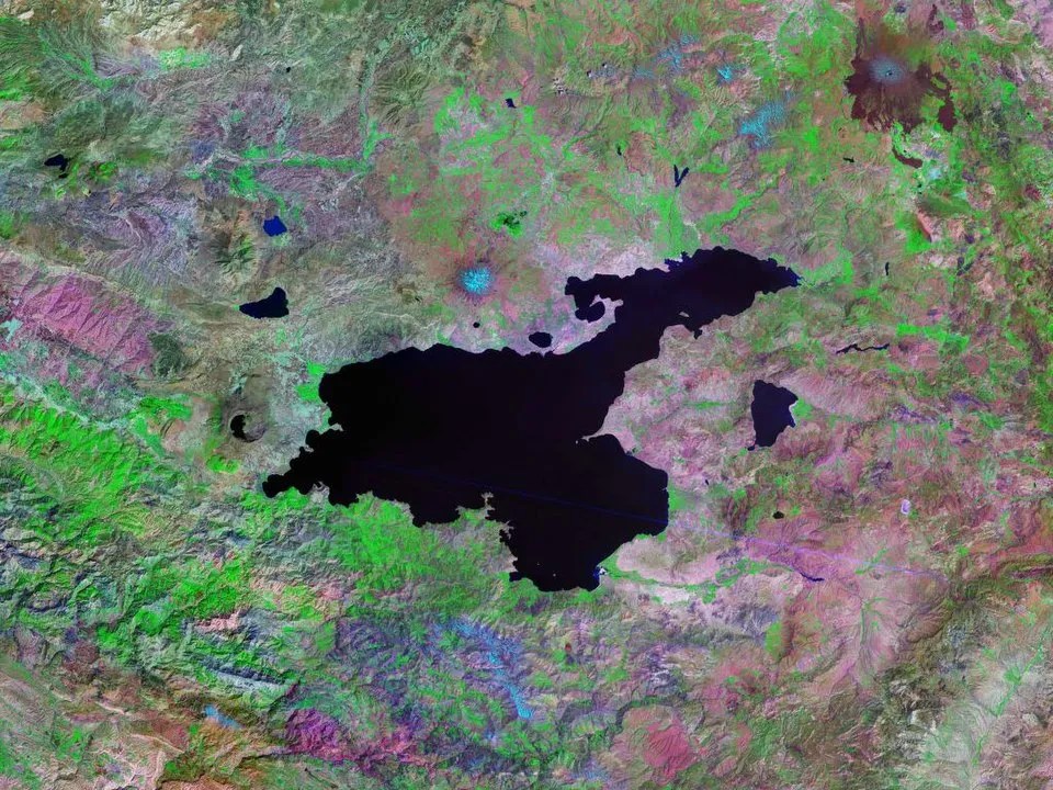 Satellite image of Lake Van