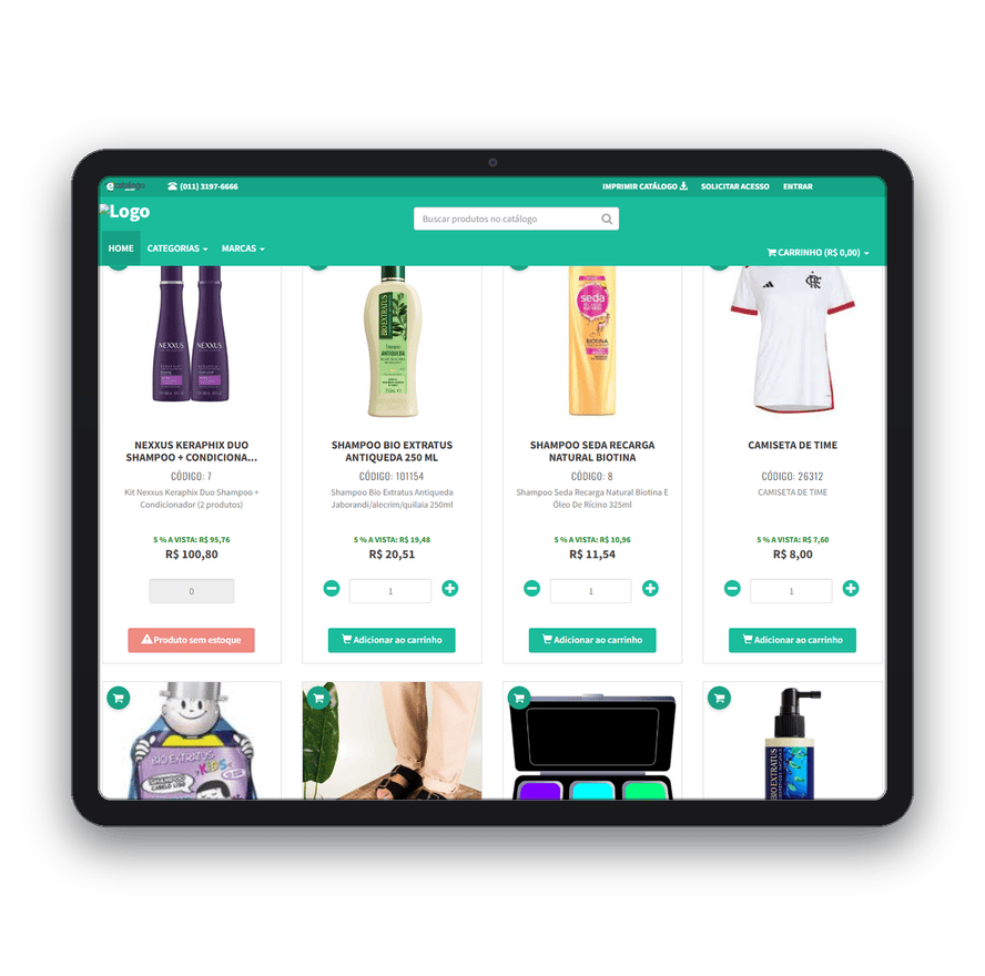 Apresentação do e-commerce B2B