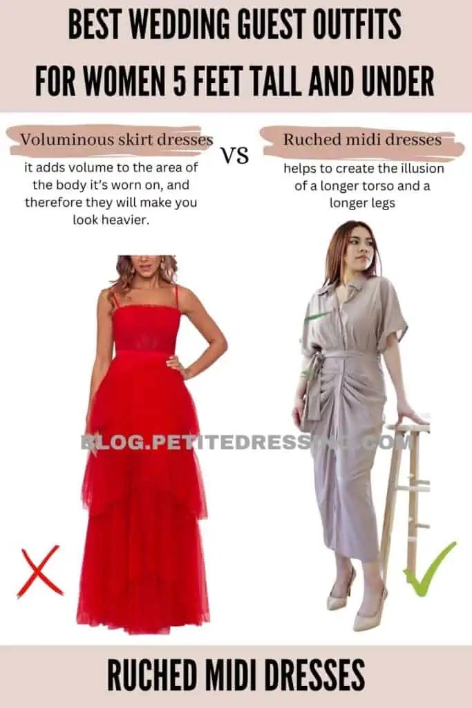 Wedding guest outfit guide for women 5 foot and under