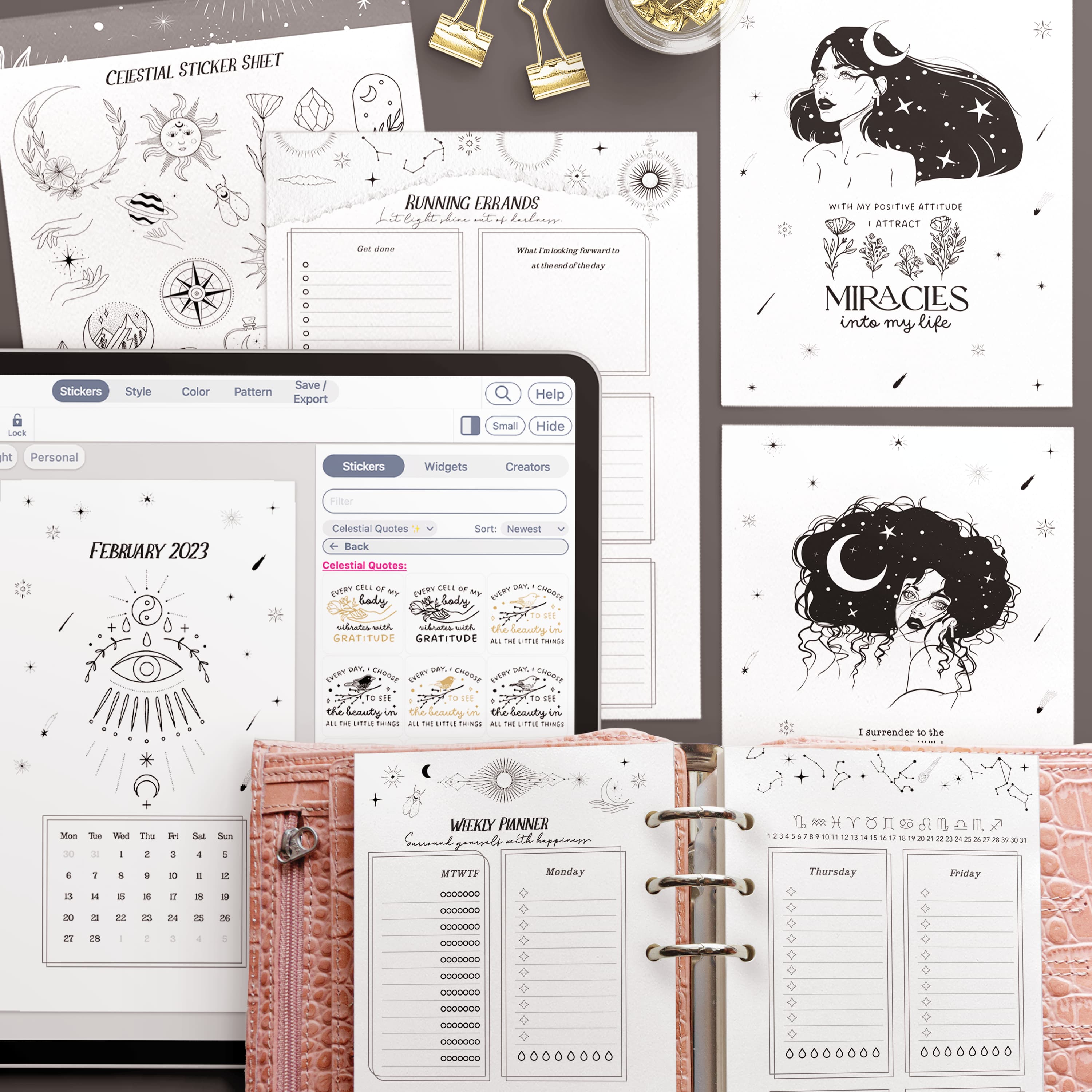 How to Create a Planner - Celestial Themed - Planify Pro