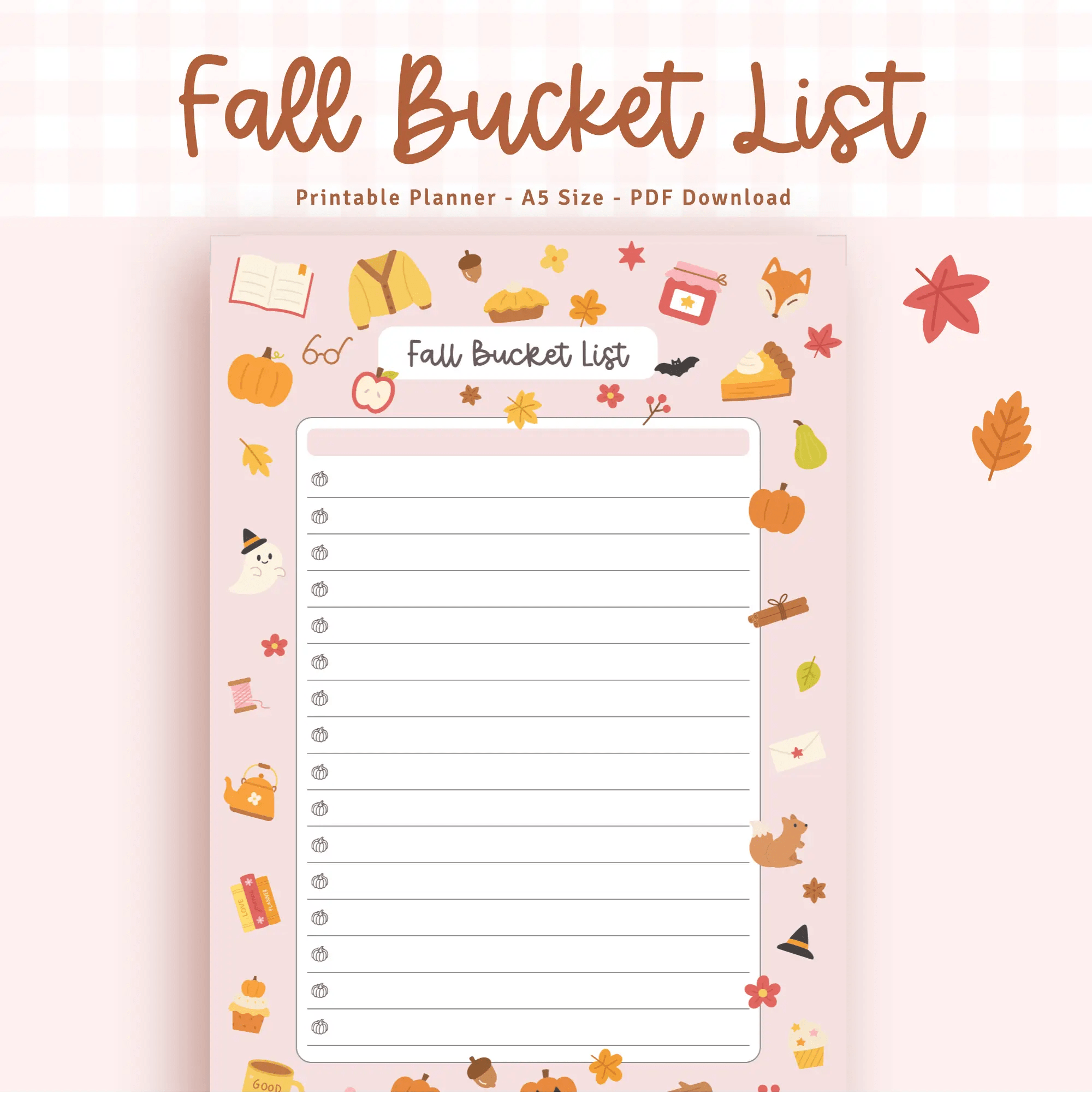 Bucket List - Hello Fall - Planify Pro, image size:2000x2013