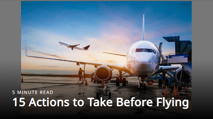 15 Actions to Take Before Flying