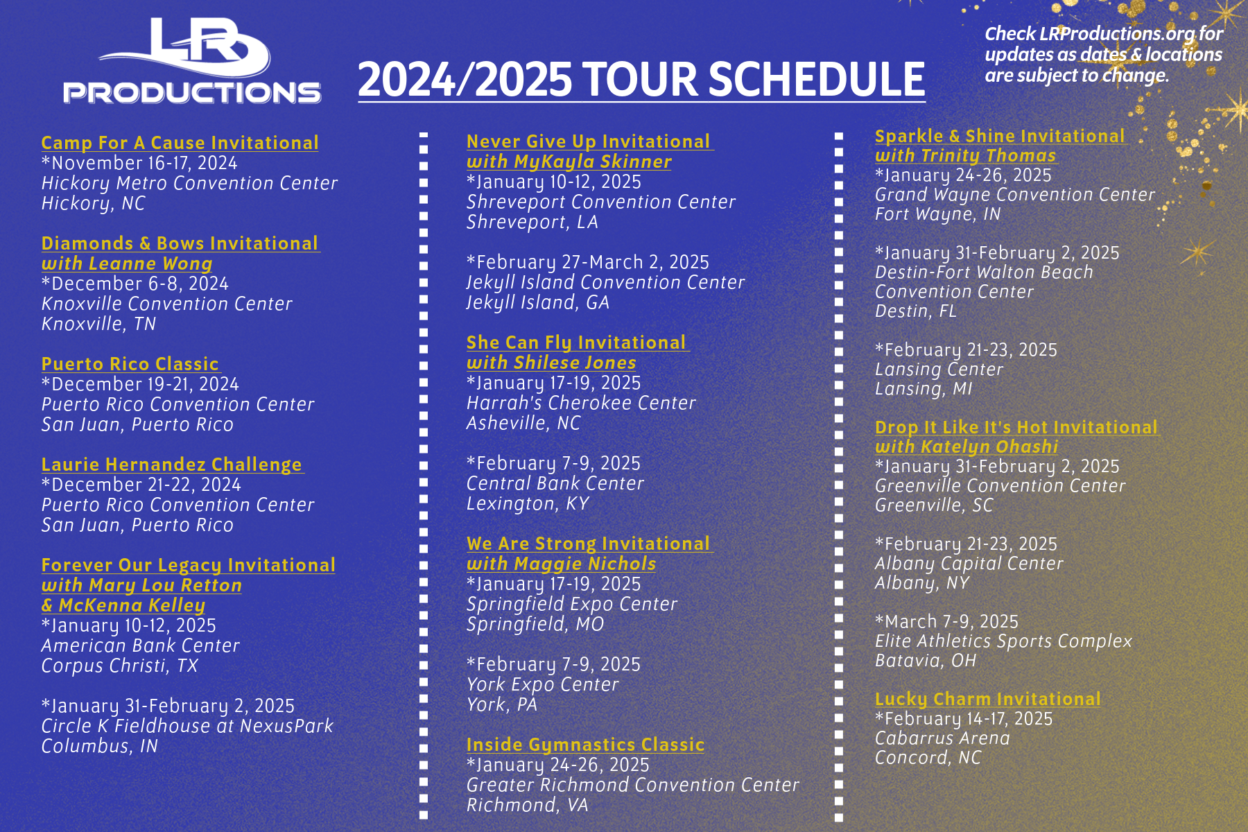 2024/2025 LR Productions Competition Tour Announcement