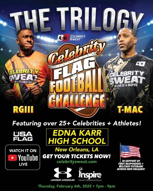 Round 3 Showdown: Robert Griffin III and Tracy McGrady Face Off in Celebrity Flag Football Challenge During Super Bowl Weekend