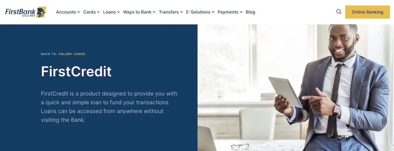 How To Apply For FirstCredit Loan | Get ₦1000 - ₦300,000 Loan From First Bank