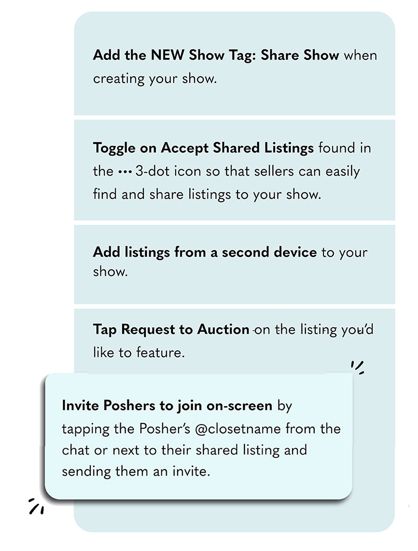 Your Guide to Posh Shows: Share Shows - Poshmark Blog