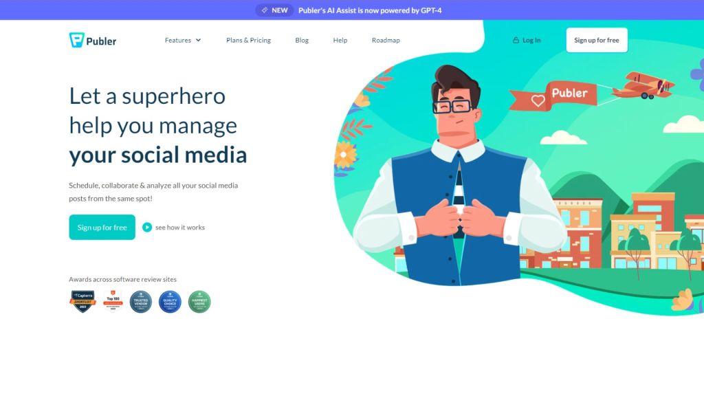 generador de resúmenes de linkedin Publer