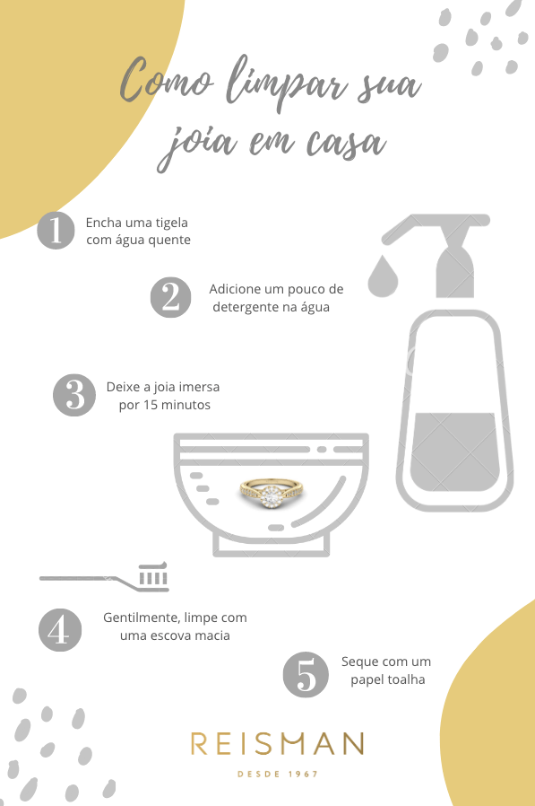 limpeza de sua aliança e anel de noivado