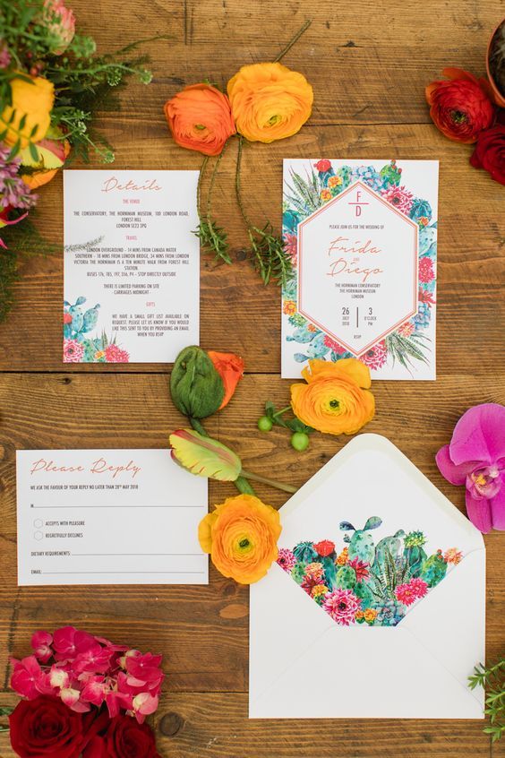 cores vibrantes para casamento 2022