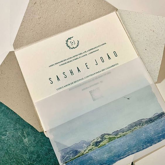 convite de casamento sustentável