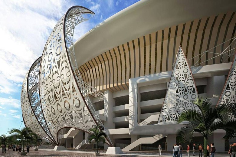 Keren! Inilah Stadion Dengan Desain Unik di Papua!