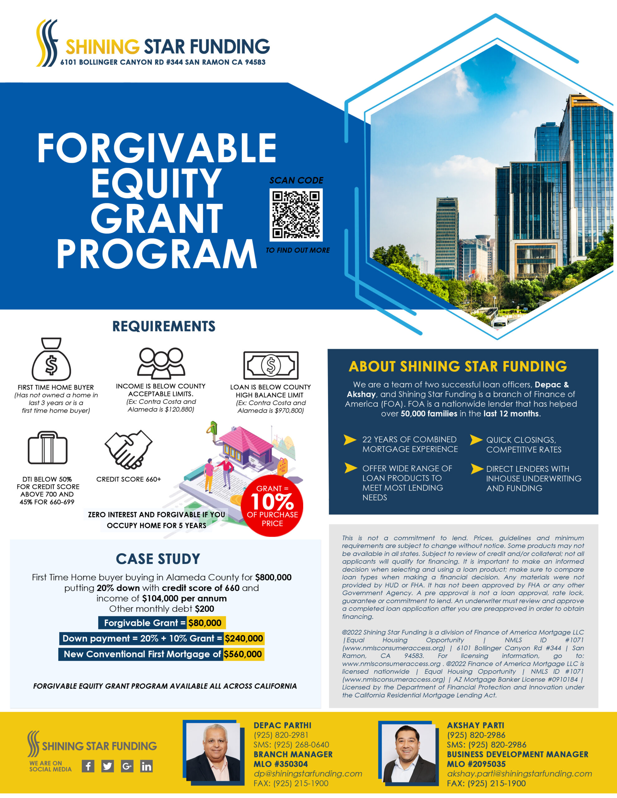 Forgivable Equity Grant Program Flyer – Shining Star Funding