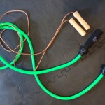 This picture shows the "heavy" and "light" jump ropes referred to in the circuit.