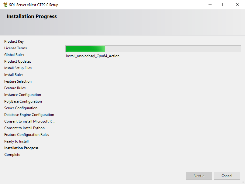 SQL Server 2019 Setup - Installation progress