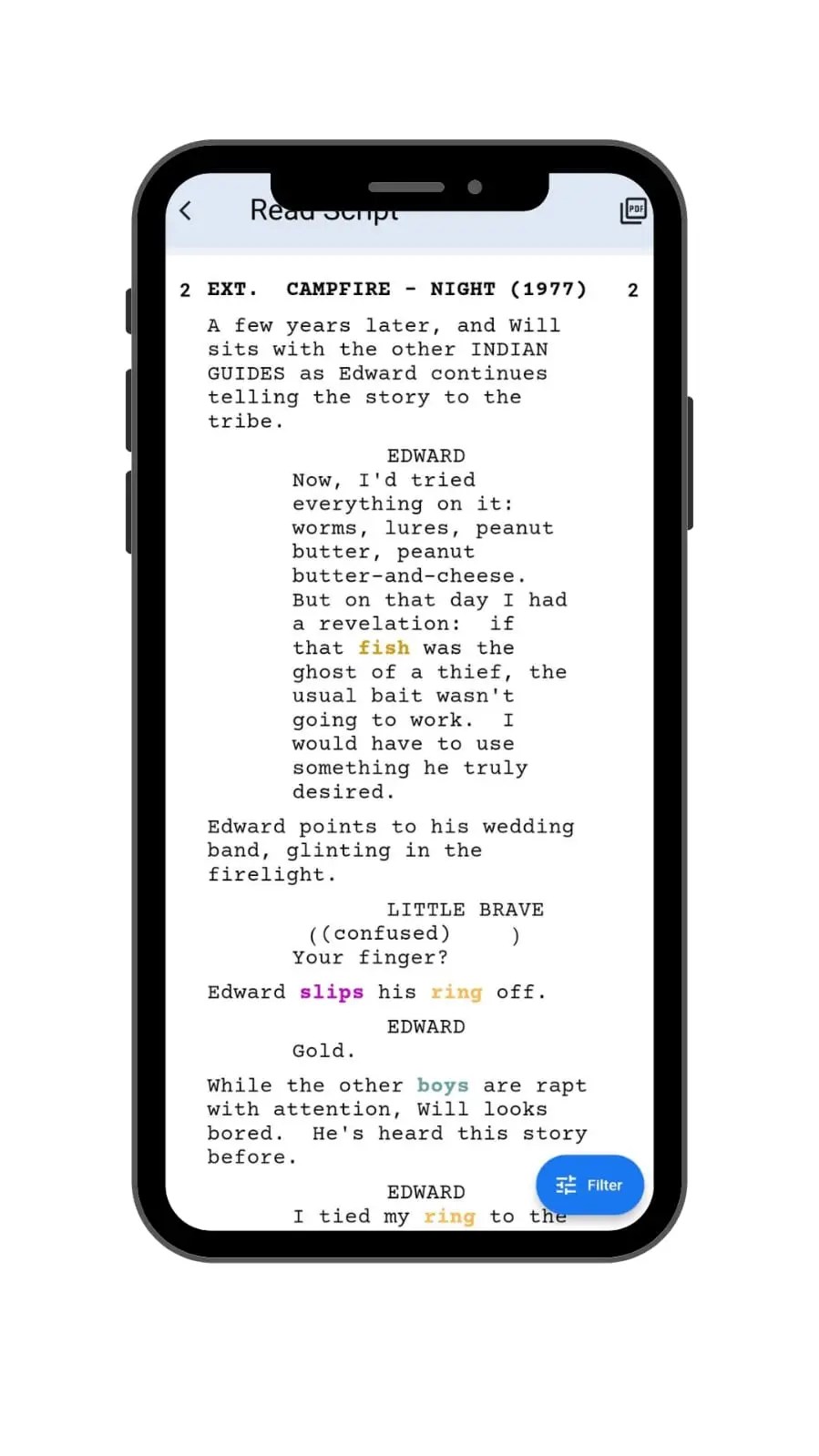 how to add screenplay on mobile