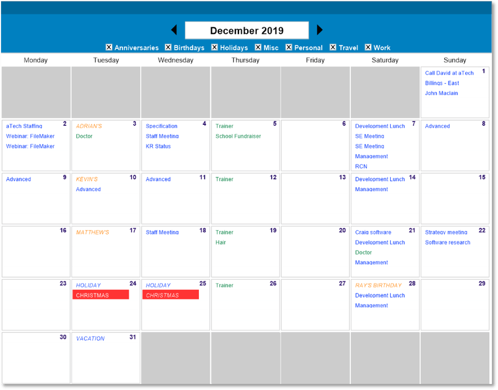 Creating Calendars With Portal Filters In Filemaker Pro To allow the user to control whether the calendar displays or not set this option.