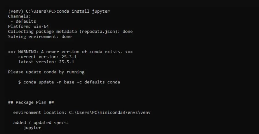 Installing Jupyter Notebook Using Miniconda on Windows 2