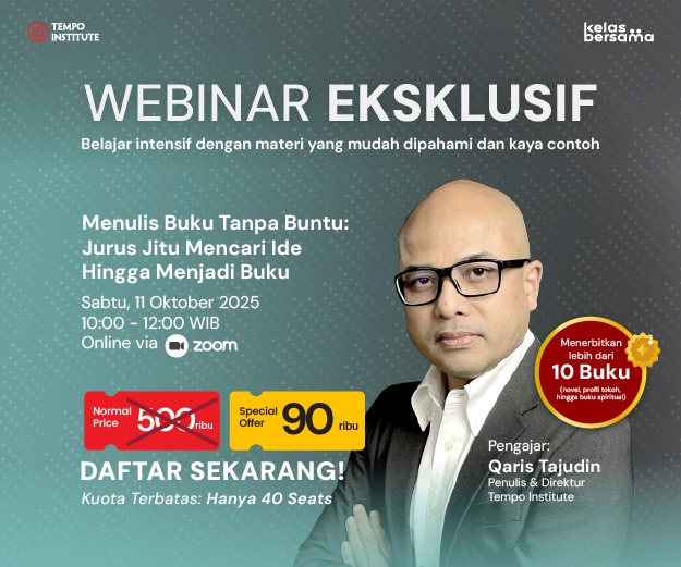 Webinar Eksklusif: Menulis Buku Tanpa Buntu: Jurus Jitu Mencari Ide Hingga Menjadi Buku