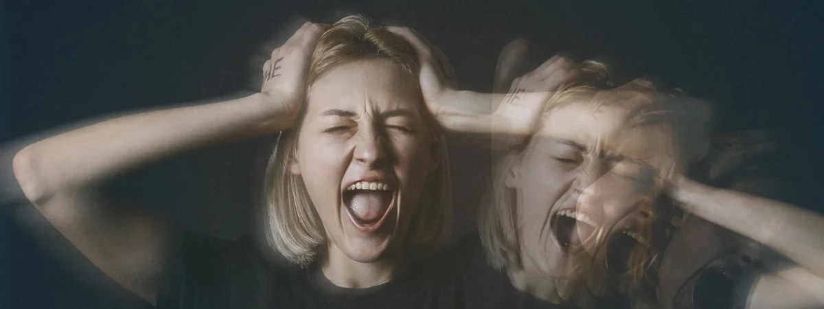 Woman having panic attack