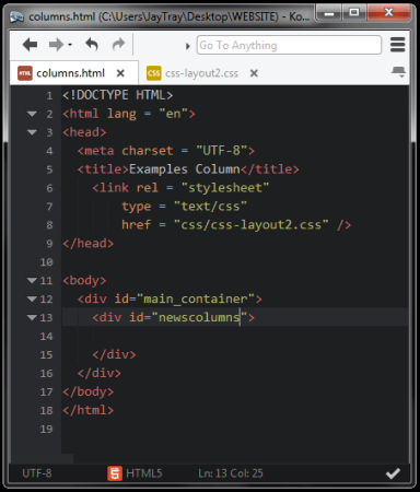Layout With Columns - The JayTray Blog