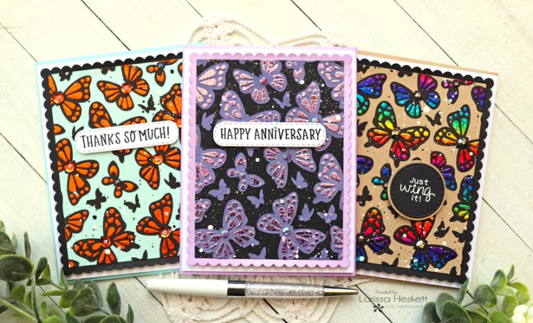 Download Stunning Butterfly Layered Stencil Cards w/ Deco Foil ...