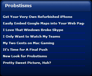 Probstisms Dashboard Widget