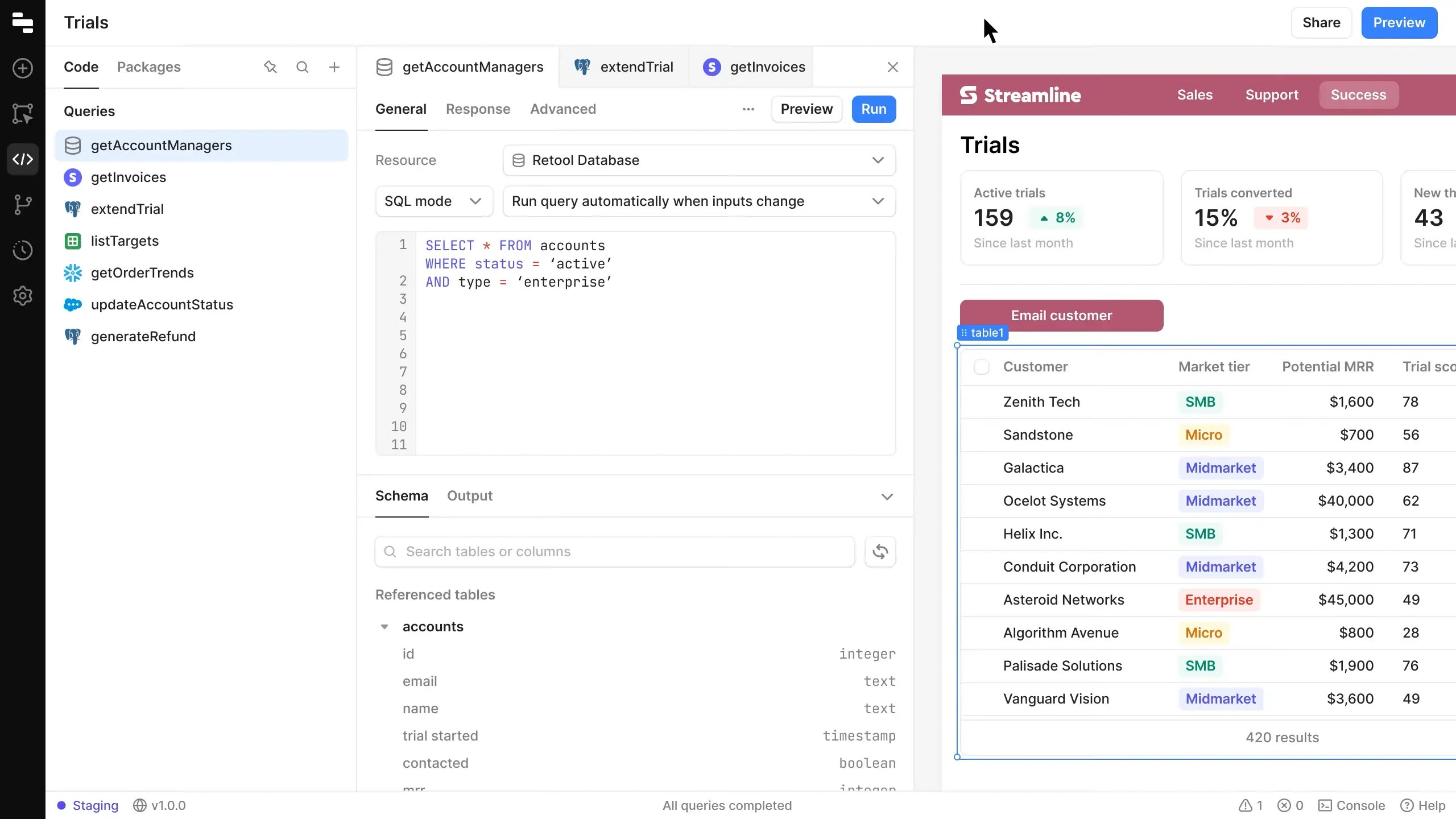 Top low code application development platforms - Retool