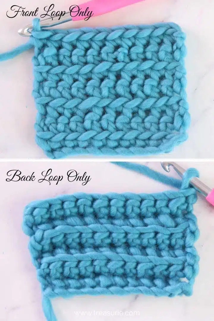Crochet Front Loop Only (FLO) - The Easiest Way | TREASURIE