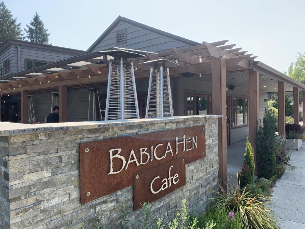 This is a photo of Babica Hen Cafe's storefront