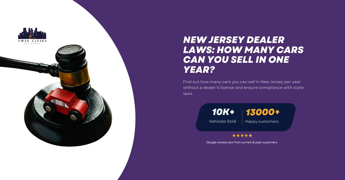 How many cars can you sell in one year in new jersey?